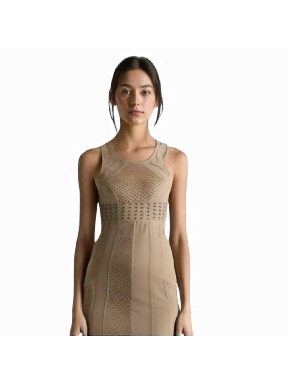 Whitney Eve Tan Bodycon Dress XS Small